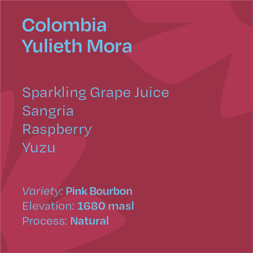 Colombia Yulieth Mora, Natural Pink Bourbon
