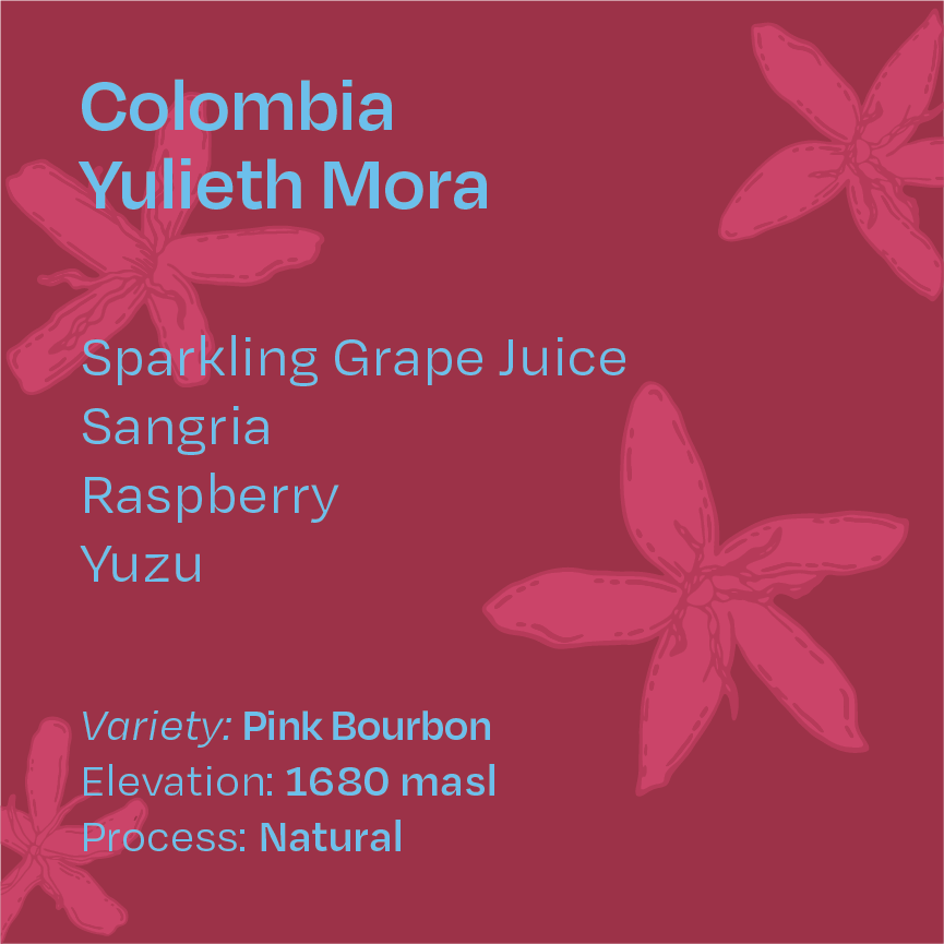 Colombia Yulieth Mora, Natural Pink Bourbon